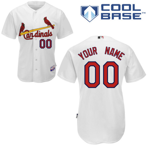 Customized St Louis Cardinals MLB Jersey-Men's Authentic Home White Cool Base Baseball Jersey